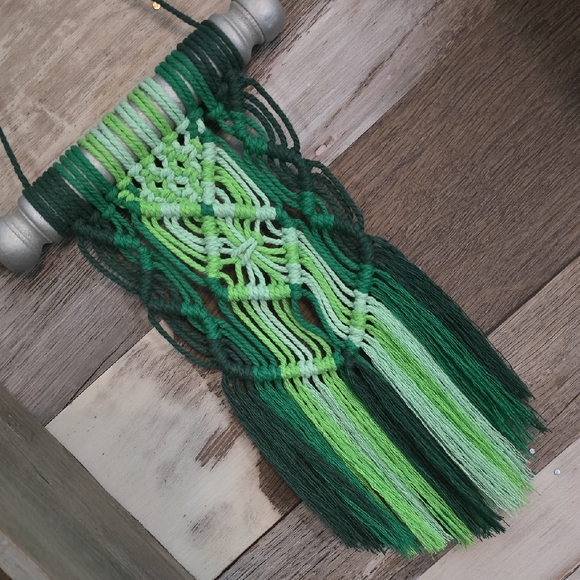 Handmade Other - Macrame Boho Green Hues Wall Hanging
